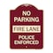 Signmission No Parking Fire Lane Police Enforced Heavy-Gauge Aluminum Sign, 24" x 18", BU-1824-23734 A-DES-BU-1824-23734 - alternate 1